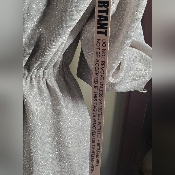 House Of CB Sarita Silver Glitter Blazer dress - Picture 10 of 15
